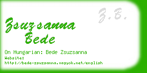 zsuzsanna bede business card